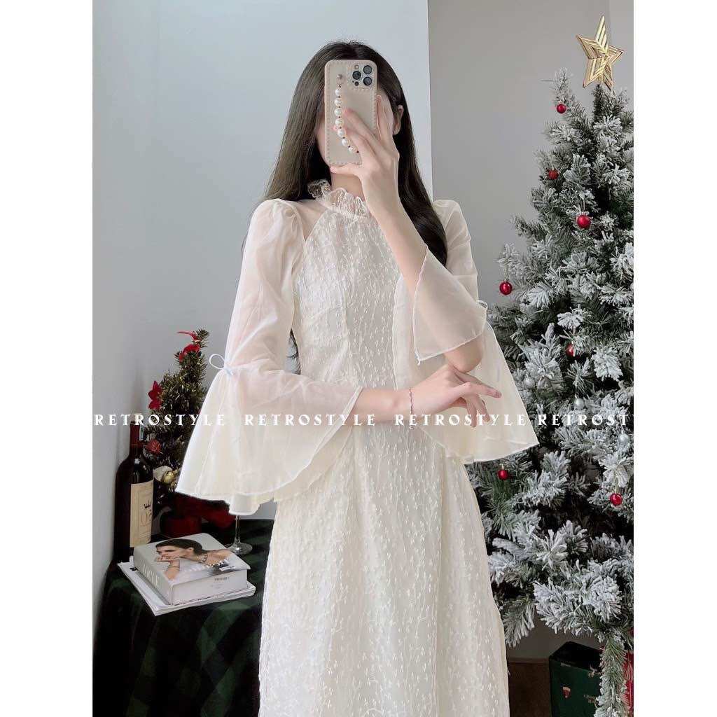 (SHOP BIGSIZE NỮ 50KG ĐẾN 90KG) set áo dài cách tân tay loe tà 2 lớp
