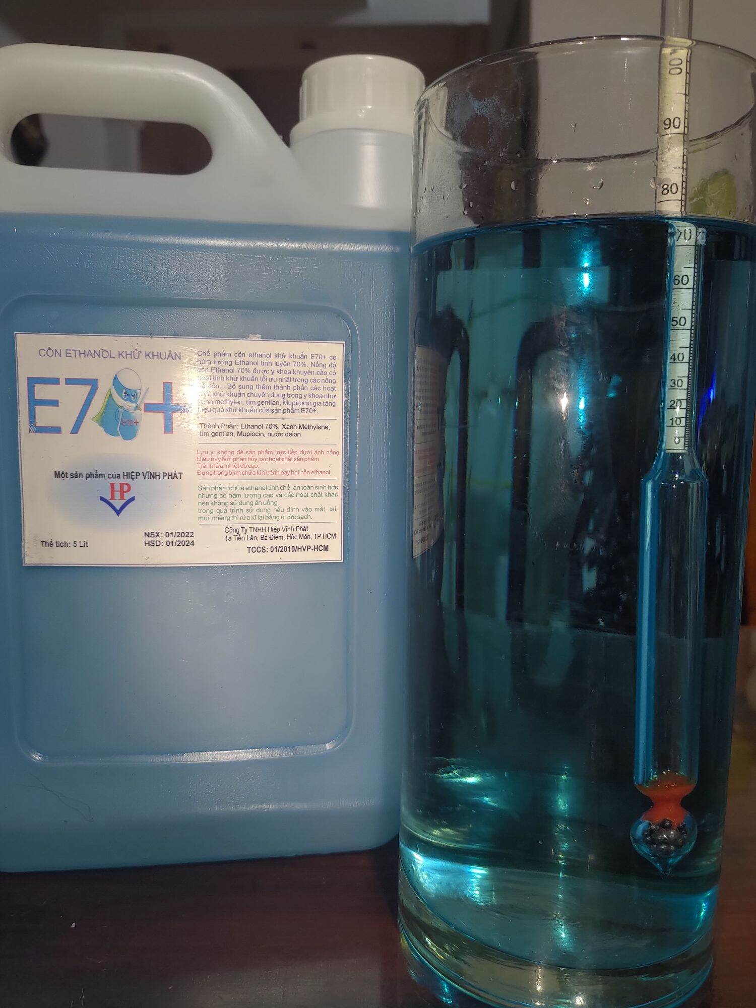 dung dịch vệ sinh khử khuẩn ethanol 70 - cal 5lit