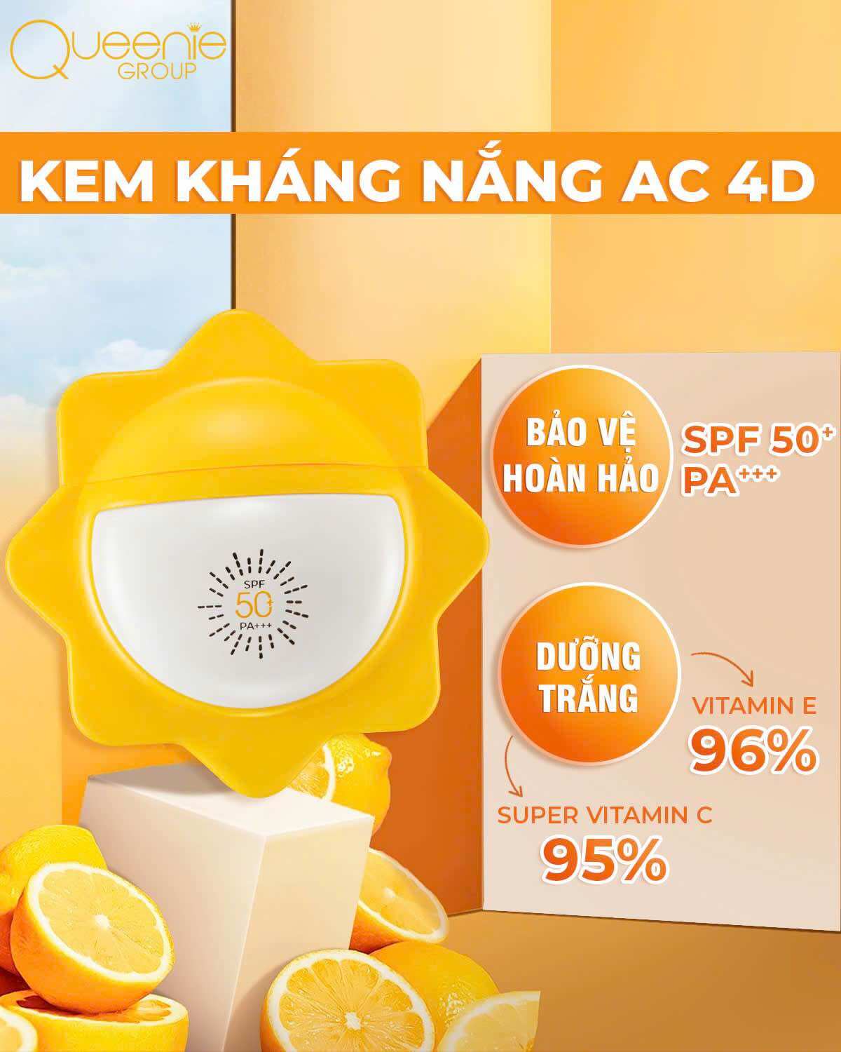 KEM CHỐNG NẮNG PHỔ QUANG AC QUEENIE SKIN CHÍNH HÃNG