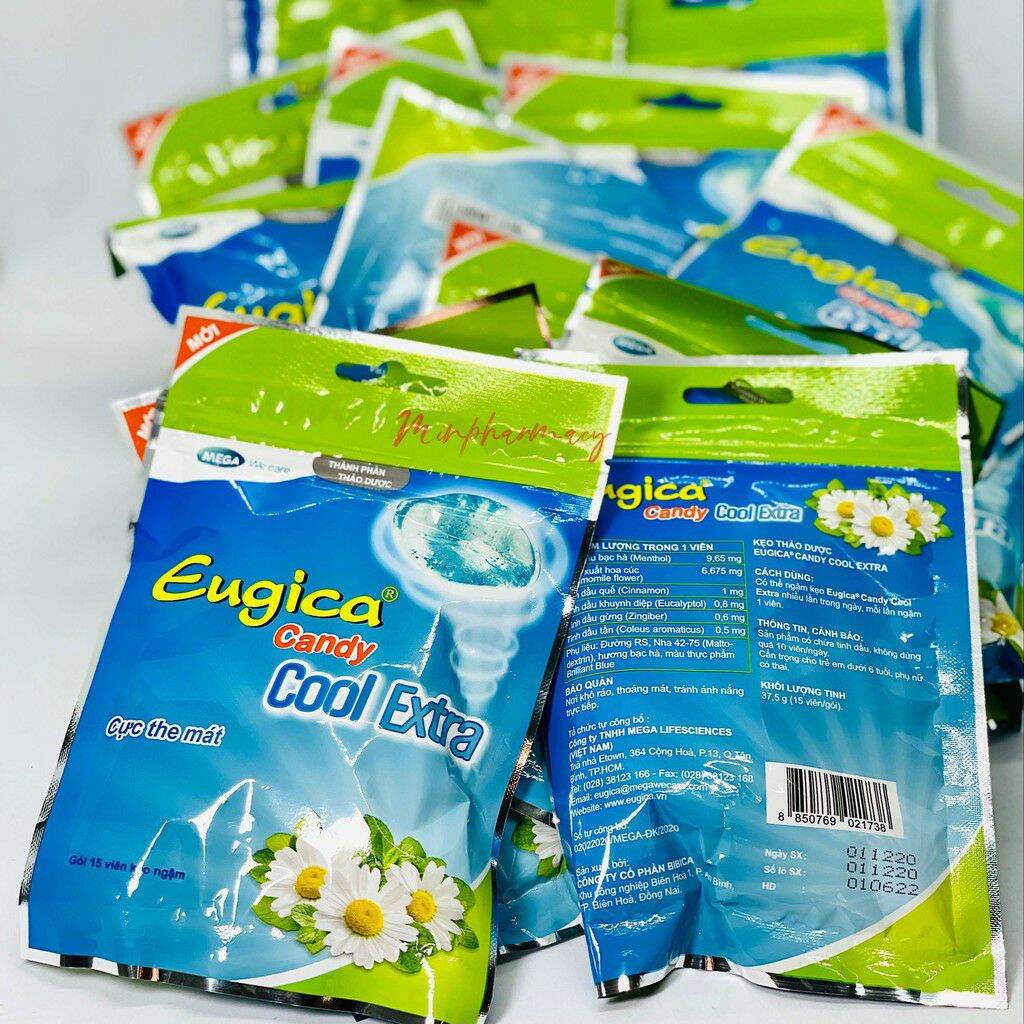 [HCM]Kẹo Eugica candy cool extra cực mát túi 15 viên