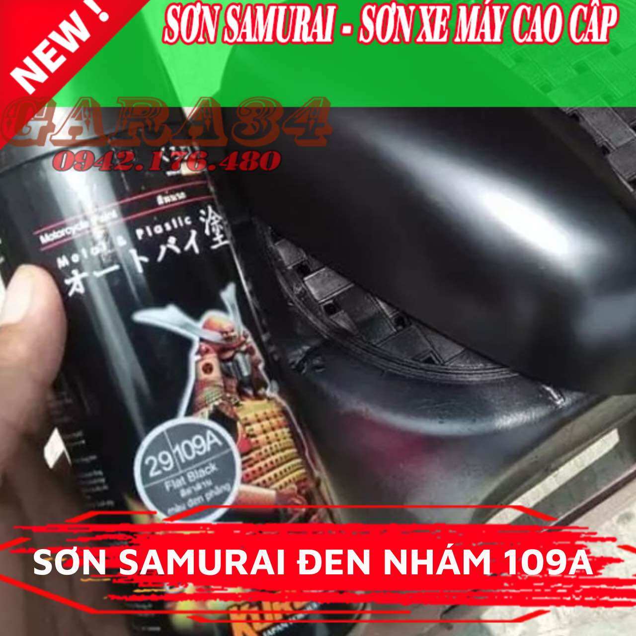 SƠN SAMURAI TITAN 3D XANH TÍM T901 (NỀN ĐEN MỚI LÊN MÀU)