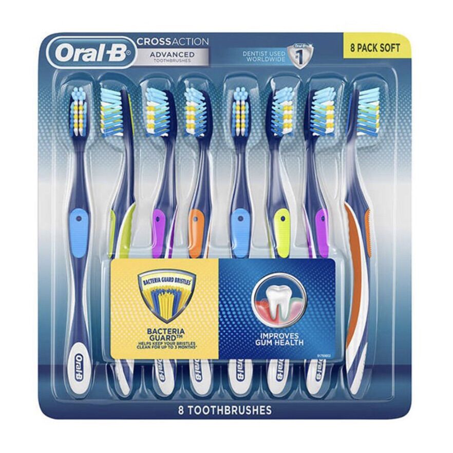Set 8 Bàn chải đánh răng Oral-B Cross Action Advanced của Mỹ