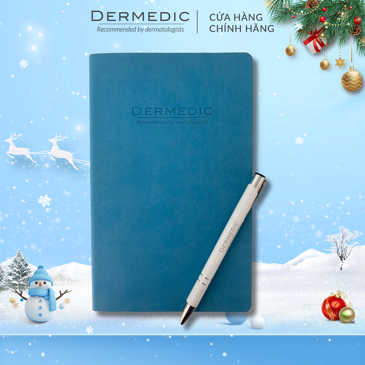 Sổ tay Notebook màu xanh Dermedic