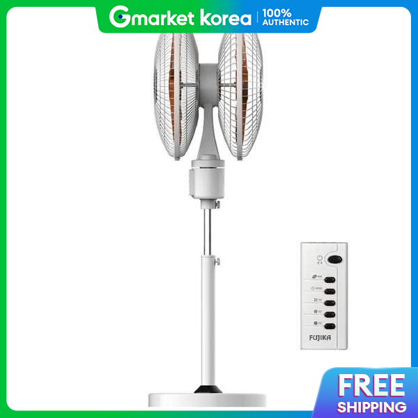 Jq Fujika New 20-Inch Double Head Reversible Fan with Remote Control Fu-3036R