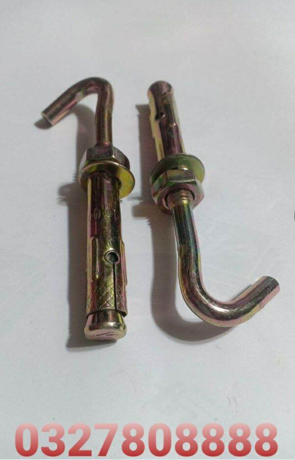 Combo 2 Nở móc sắt 6-8-10 bắt vào tường thay cho nở nhựa, có kèm bulong để siết