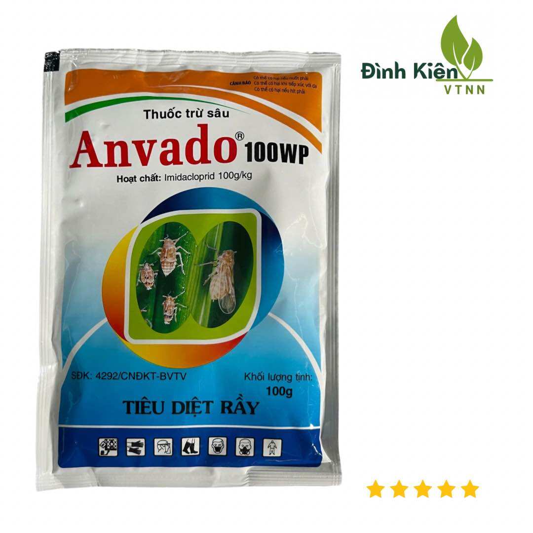 Thuốc trừ sâu Anvado 100WP (100g) của Việt Thắng. Tiêu diệt rầy