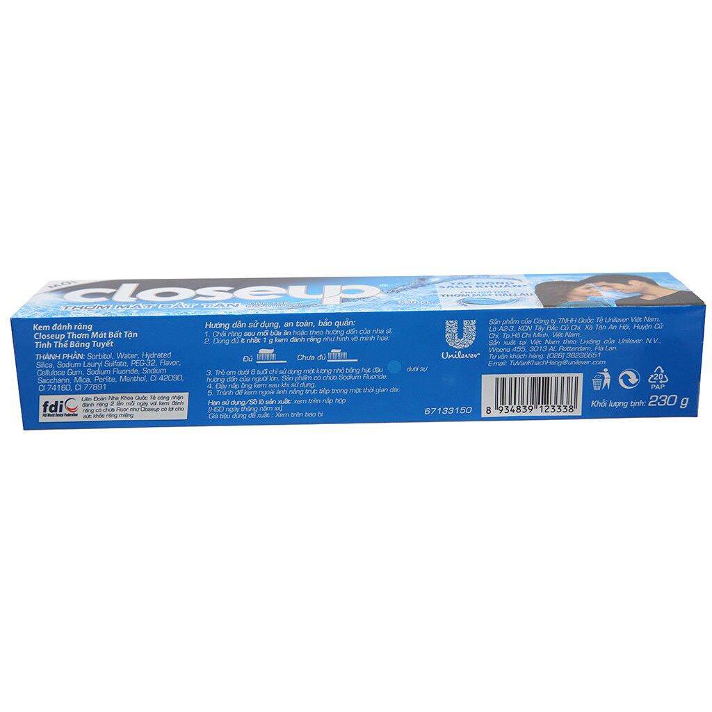 Kem đánh răng closeup 180g sạch khuẩn thơm tho