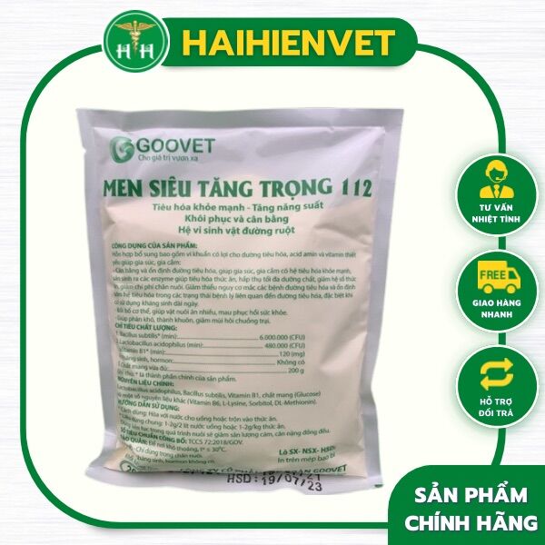 Men siêu tăng trọng 112 200g - dành cho chó, mèo, gà đá, chim cút