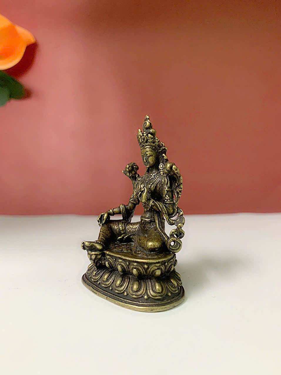 Tượng đồng Đức Tara xanh mật tông