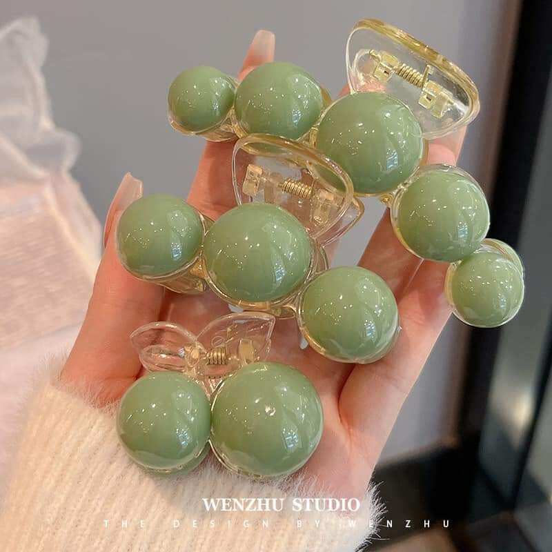 Sét 3 kẹp tóc đá xanh sang chảnh