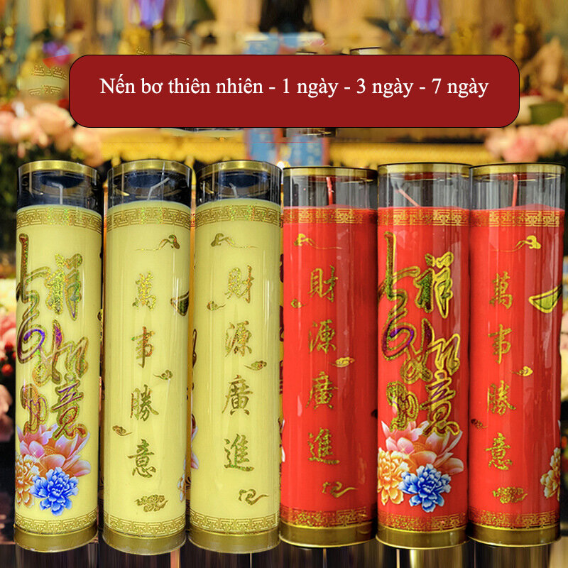 1 CẶP nến sáp bơ không khói không độc hại thân thiện môi trường