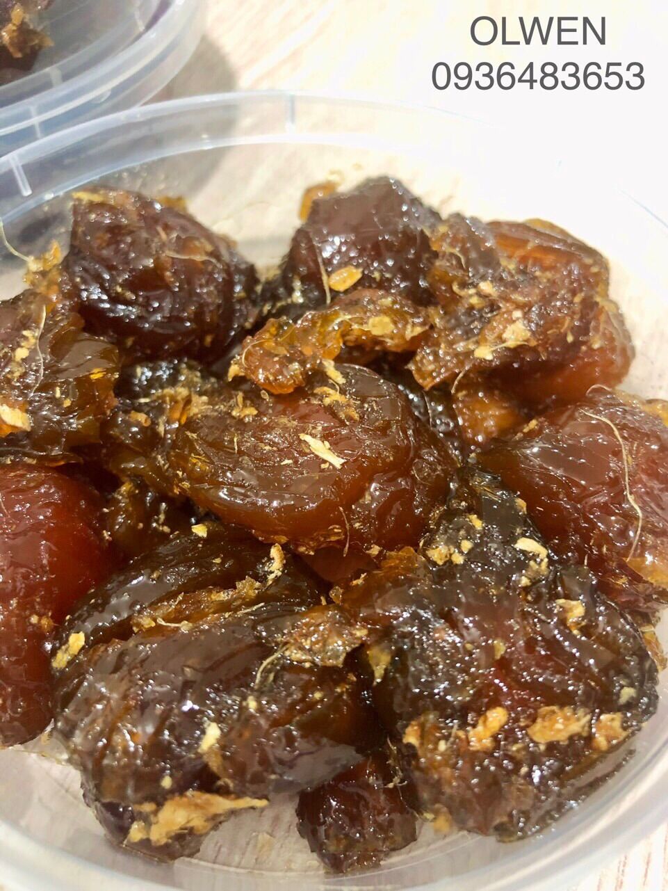 Ô mai mận hậu xào gừng, hộp 200g