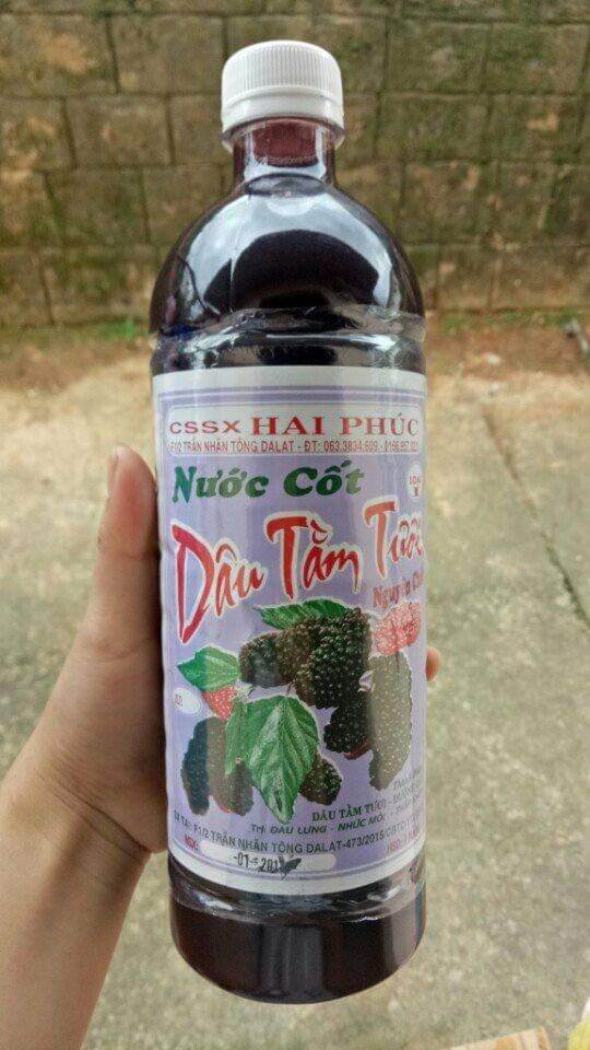Nước cốt dâu tằm nguyên chất  Đà Lạt chai 1lit