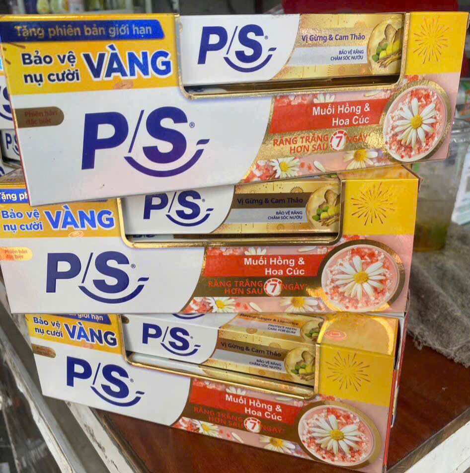 Combo 3 Kem đánh răng P/S Muối hồng và Hoa cúc tuýp 230g