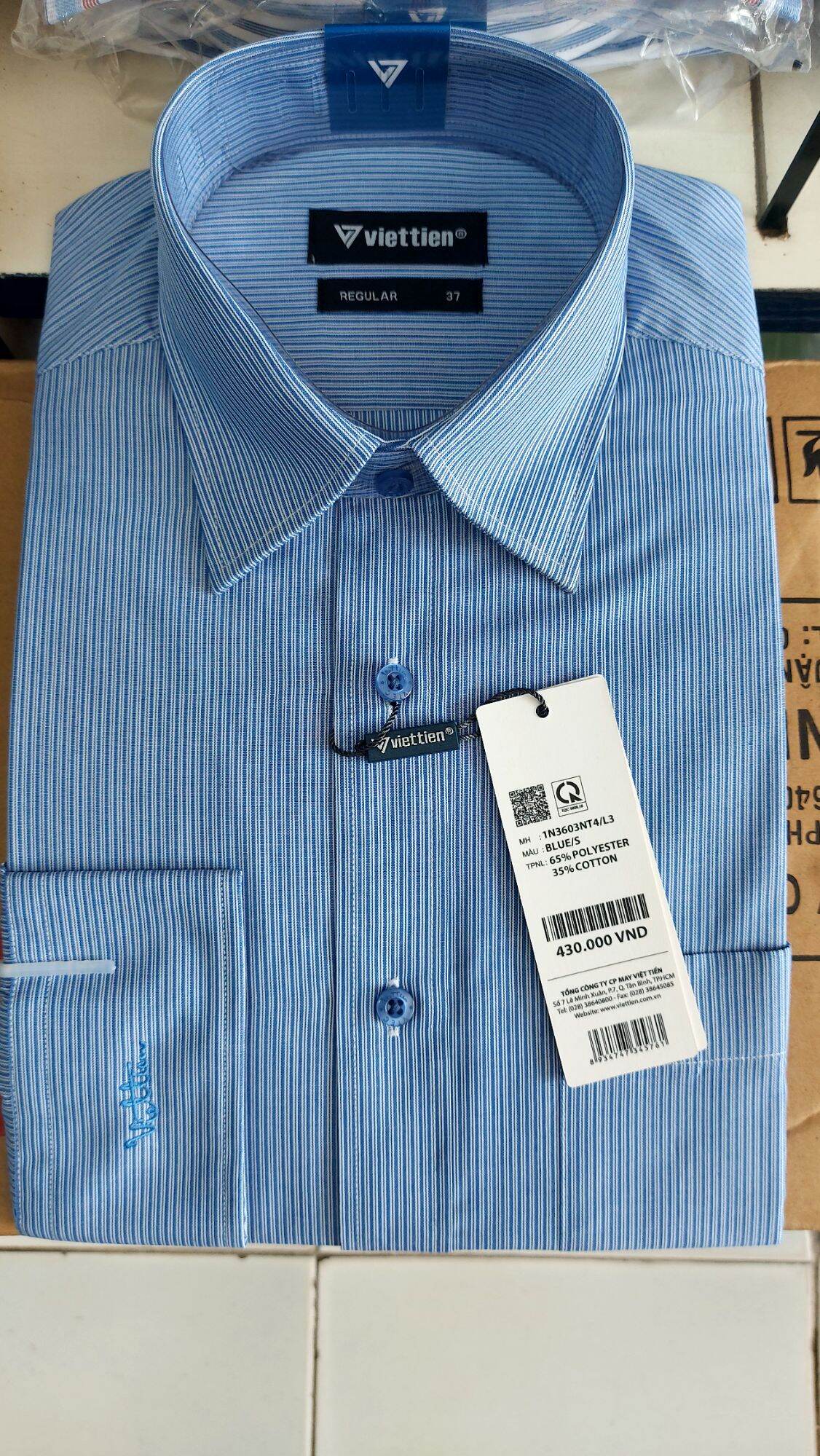 Còn lại size S. 37.38 áo việt tiến dài tay Phom Regular giá treo 430k