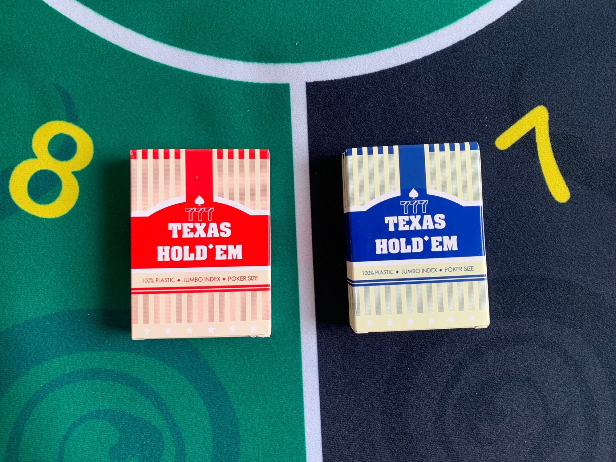 Bài tây poker plastic texas hold’em có lá chặn đỏ