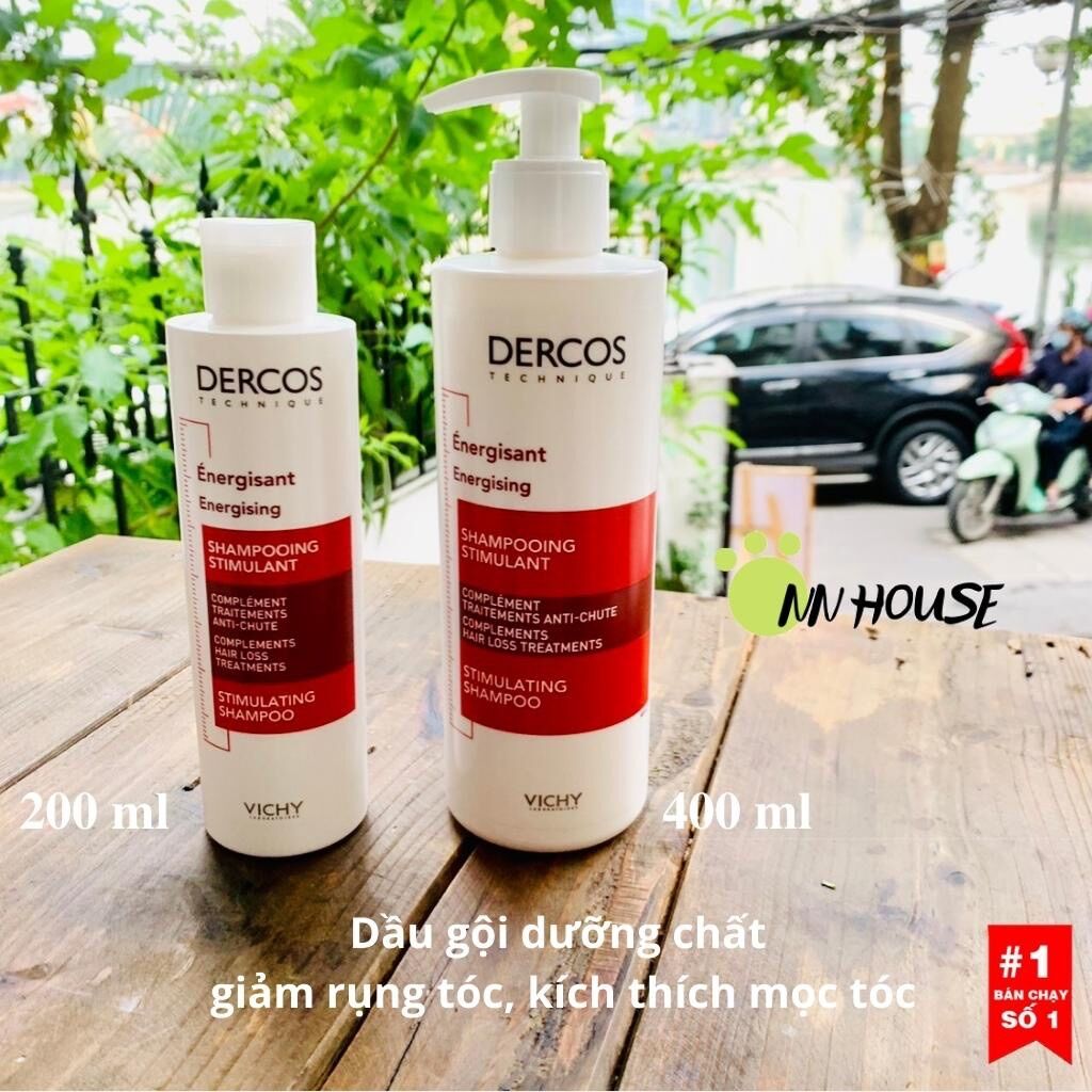 Dầu gội giảm rụng tóc Vichy Dercos phục hồi tóc hư tổn, kích thích mọc tóc,dầu gội đầu dưỡng chất chống rụng tóc, shampoo - dầu gội làm dầy tóc, dầu gội chống rụng tóc, dành cho tóc yếu, tóc mỏng, tóc thưa, tóc hói - NN House