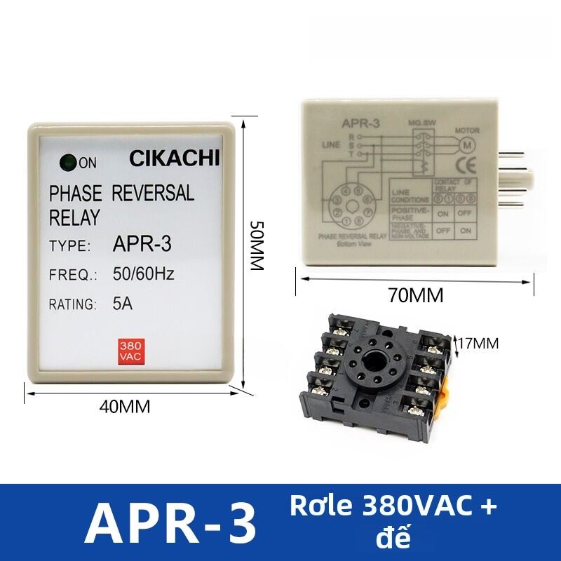 CIKACHI Relay APR-4 Taiwan First-tier Agent 380V Prevents Reverse Phase Loss Protection Time Relay E