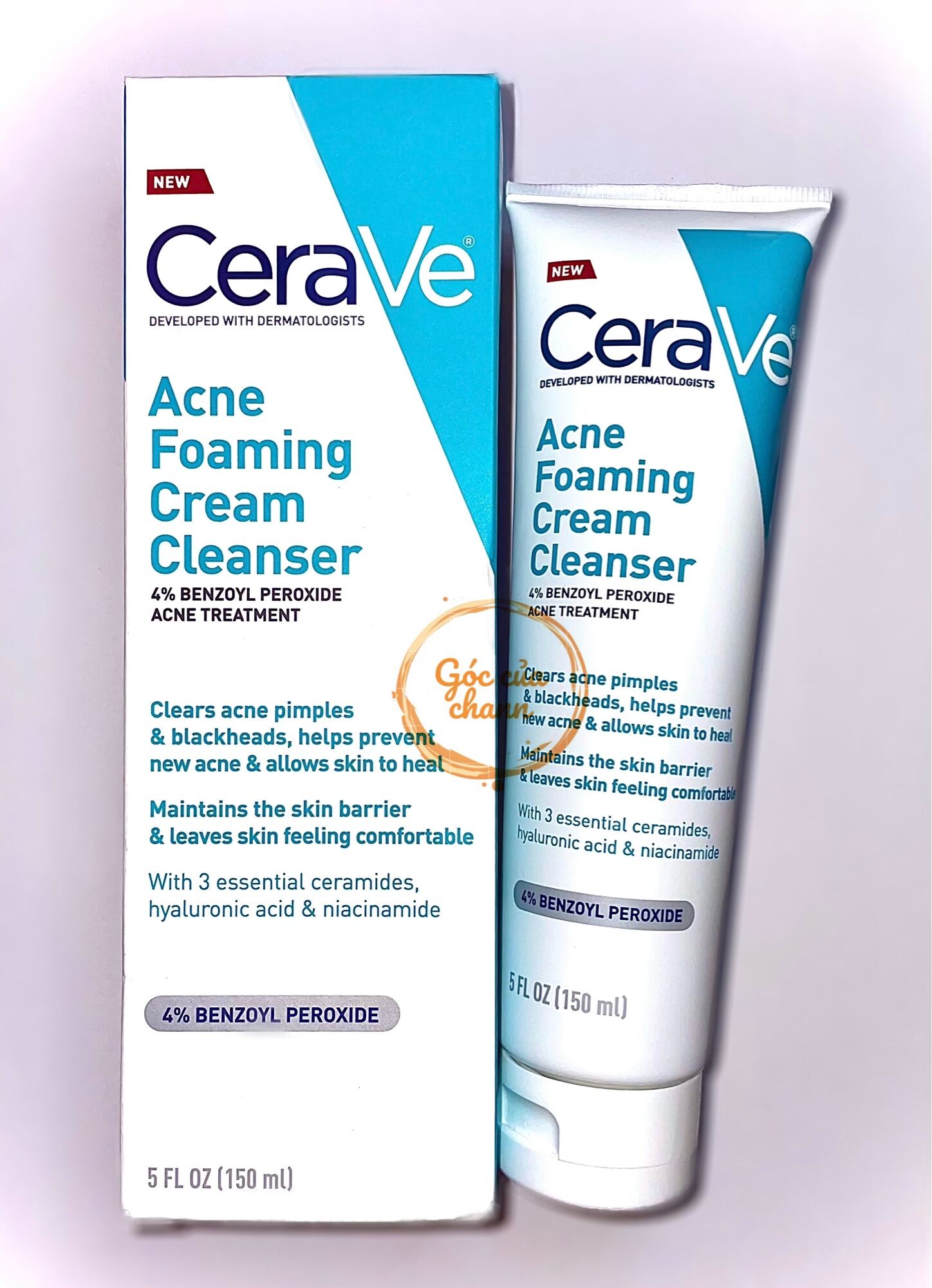 Sữa Rửa Mặt Cerave Acne Foaming Cream Cleanser Với 4% Benzoyl Peroxide