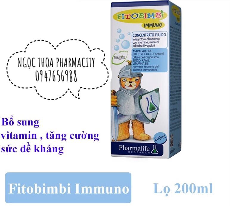 [CHÍNH HÃNG] Fitobimbi Immuno - Tăng cường hệ miễn dịch, nâng cao sức đề kháng, hồi phục nhanh, hết ốm vặt(Chai 200ml) thumbnail