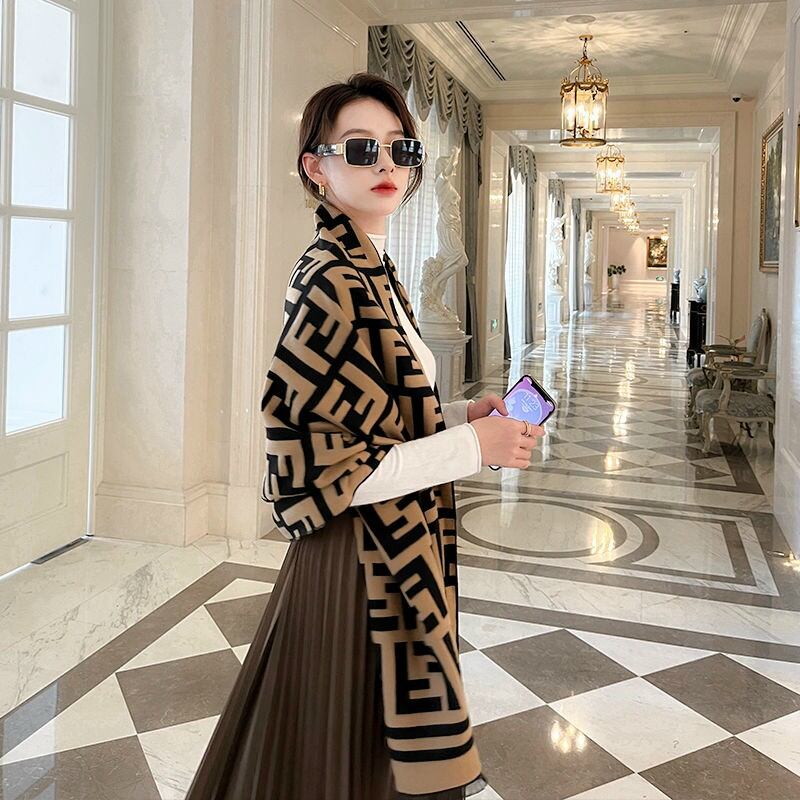 khăn choàng giữ ấm- khăn thời trang 2 mặt