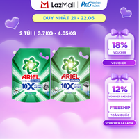 Combo 2 Nước Giặt Gel ARIEL 10X Sức Mạnh Giặt Sạch Chuyên Gia Cửa Trước-Cửa Trên Hương Downy Nắng Sớm Túi 3.7KG/ 4.05KG