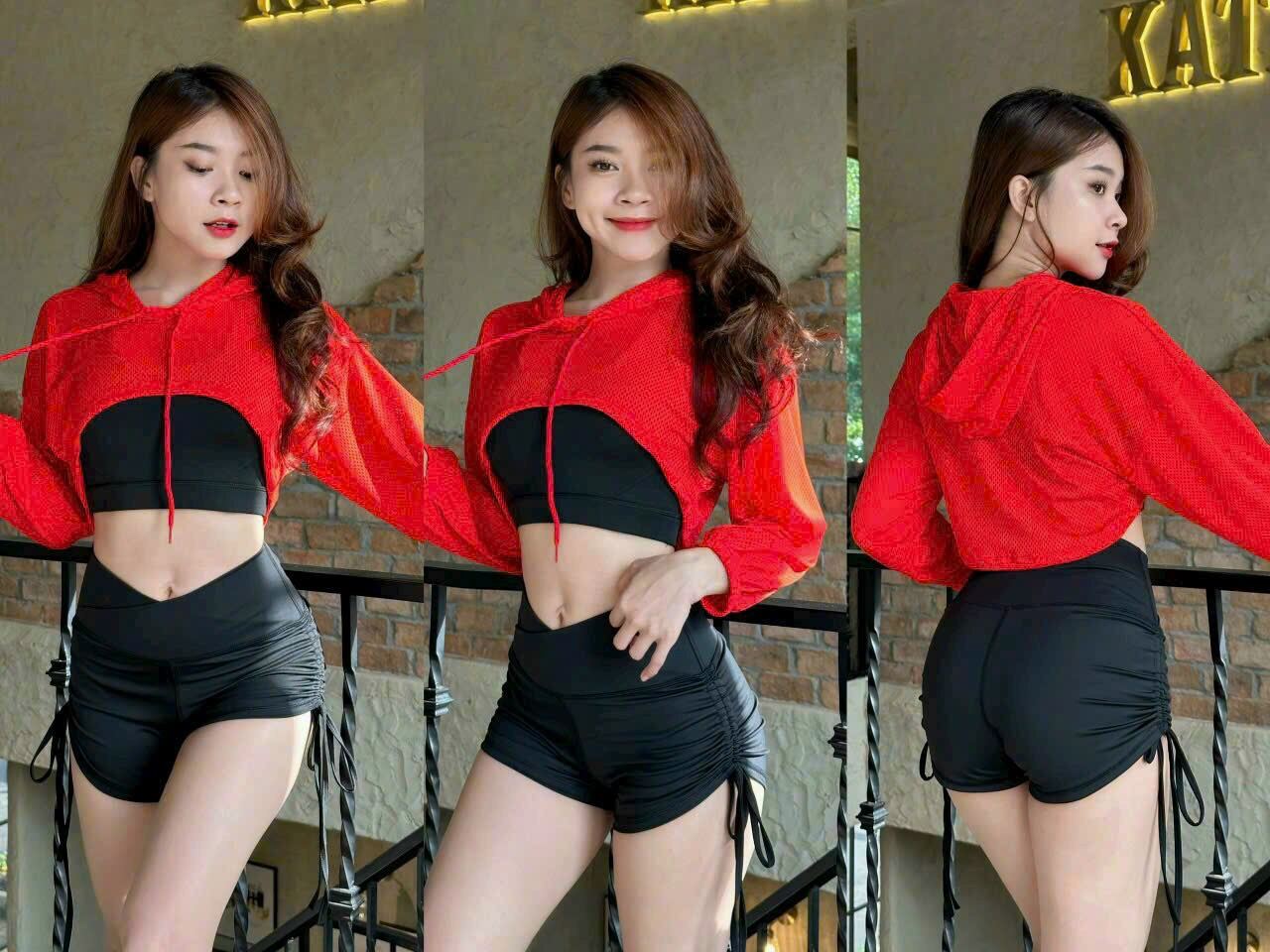 Áo tank nữ crotop có mũ nữ