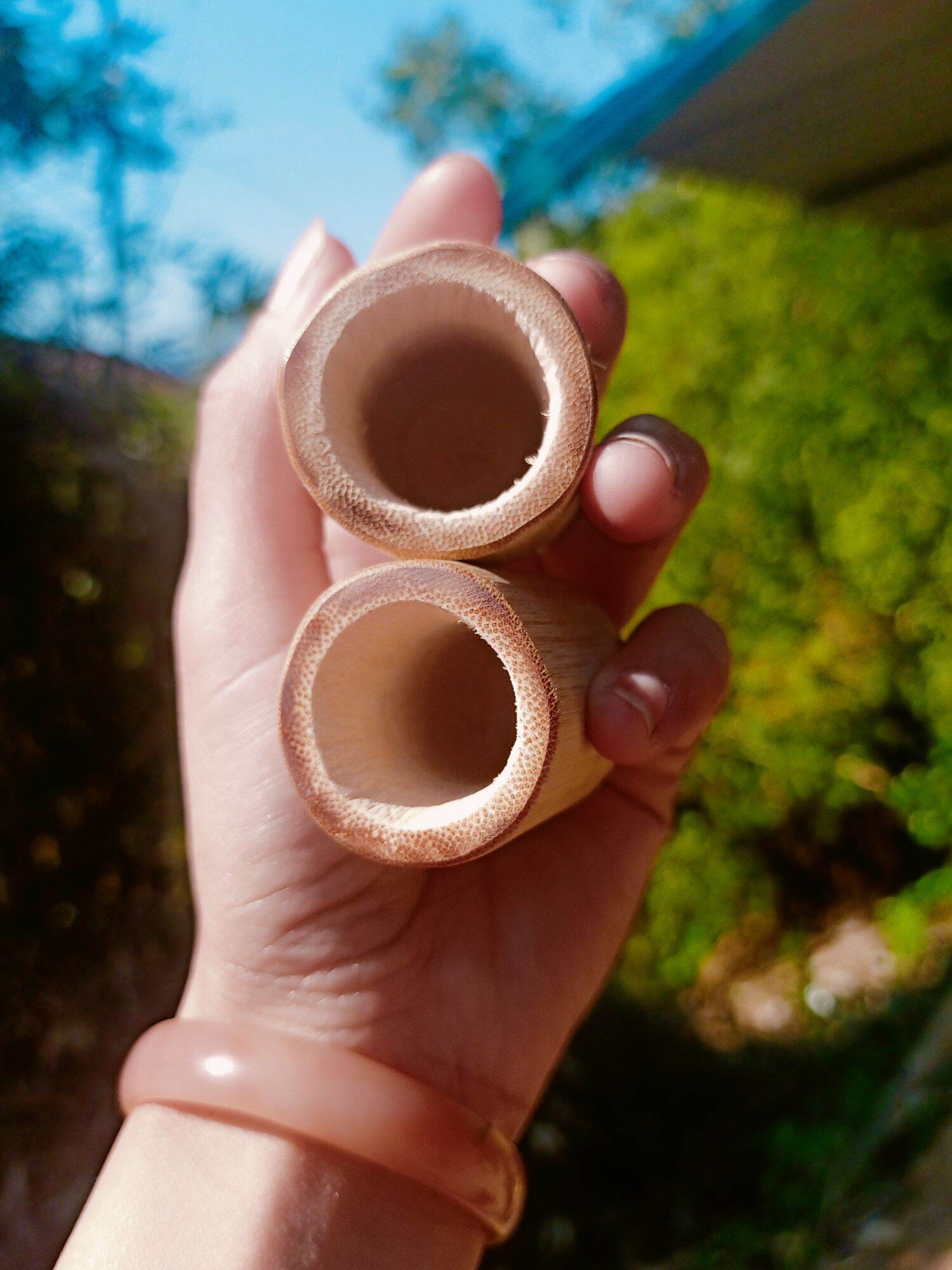 Ly, cốc uống rượ.u bằng tre cao 5cm