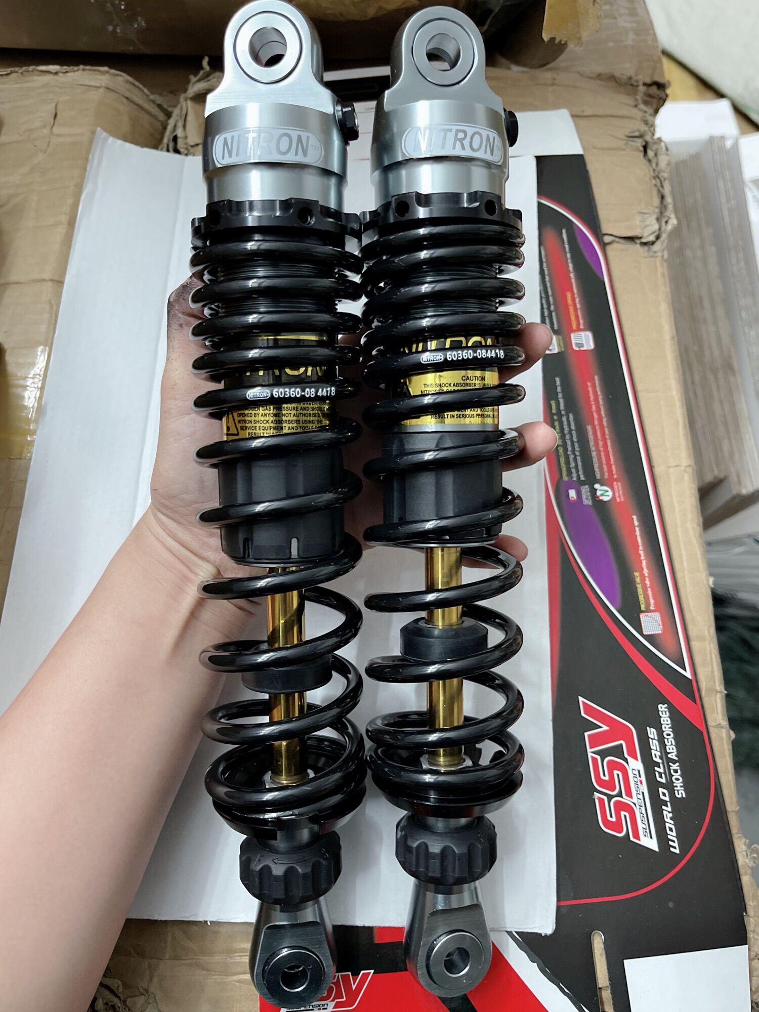 Phuộc nitron gắn xe dream wave cafe axelo elegant cub chaly future