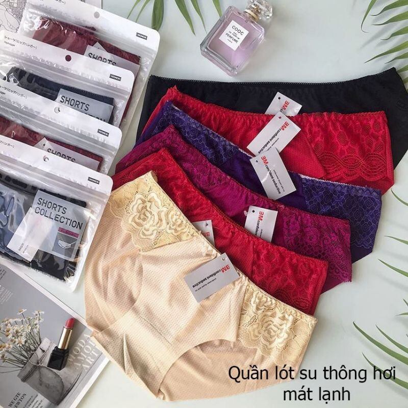 Quần lót su phối ren kháng khuẩn thông hơi