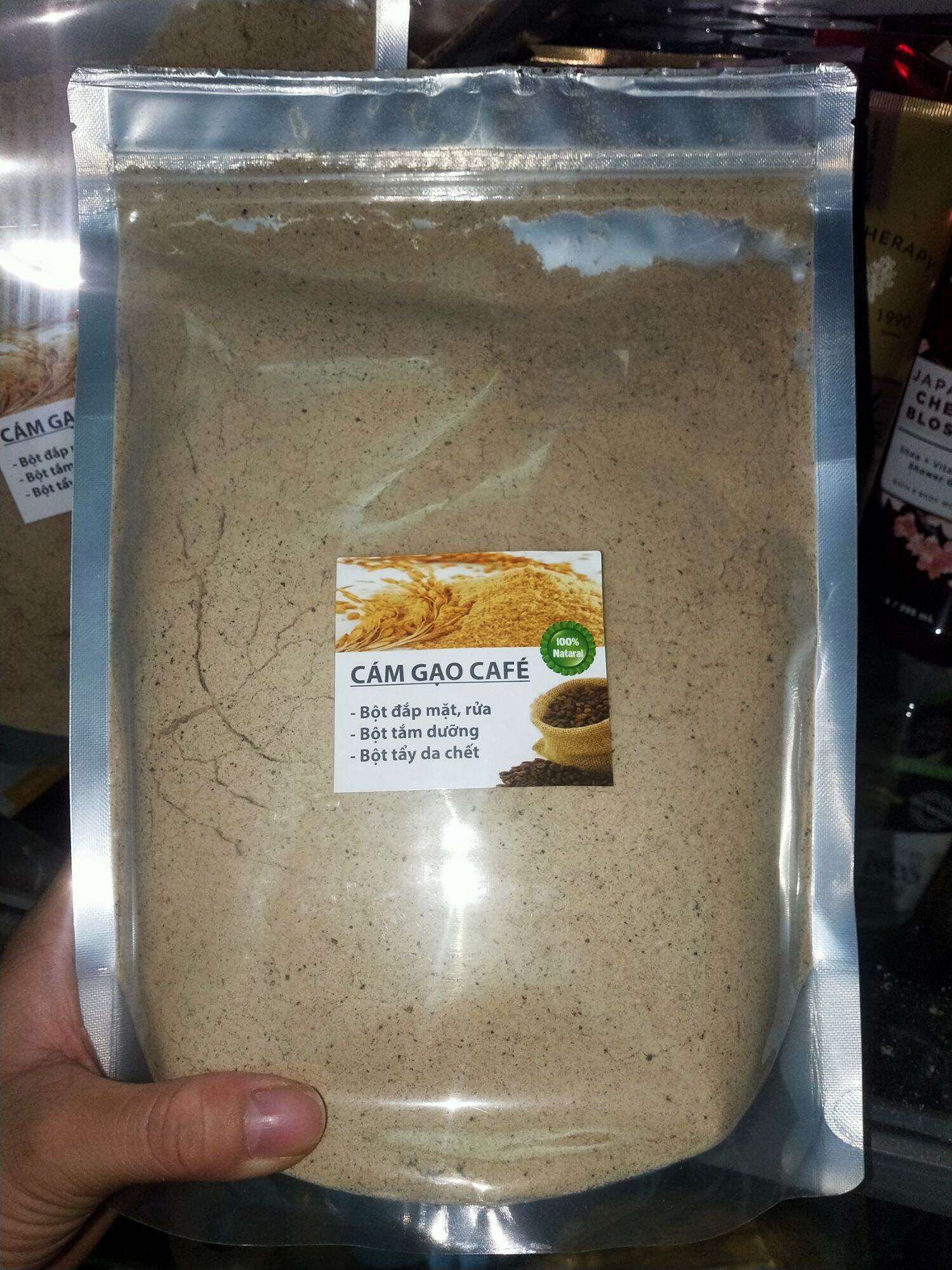 TÚI 500GR CÁM GẠO SỮA VÀ CÁM GẠO CAFE TẨY DA CHẾT