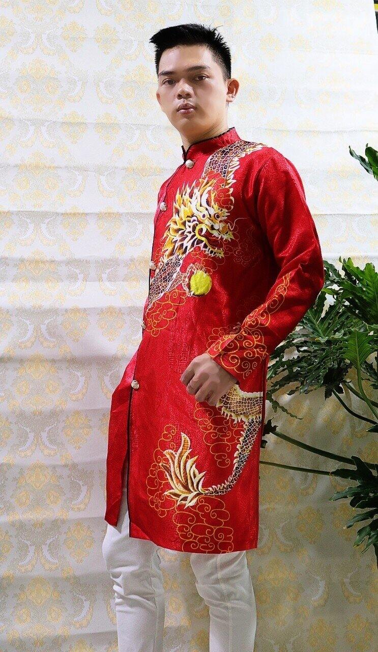 áo dài cách tân gấm thương hải