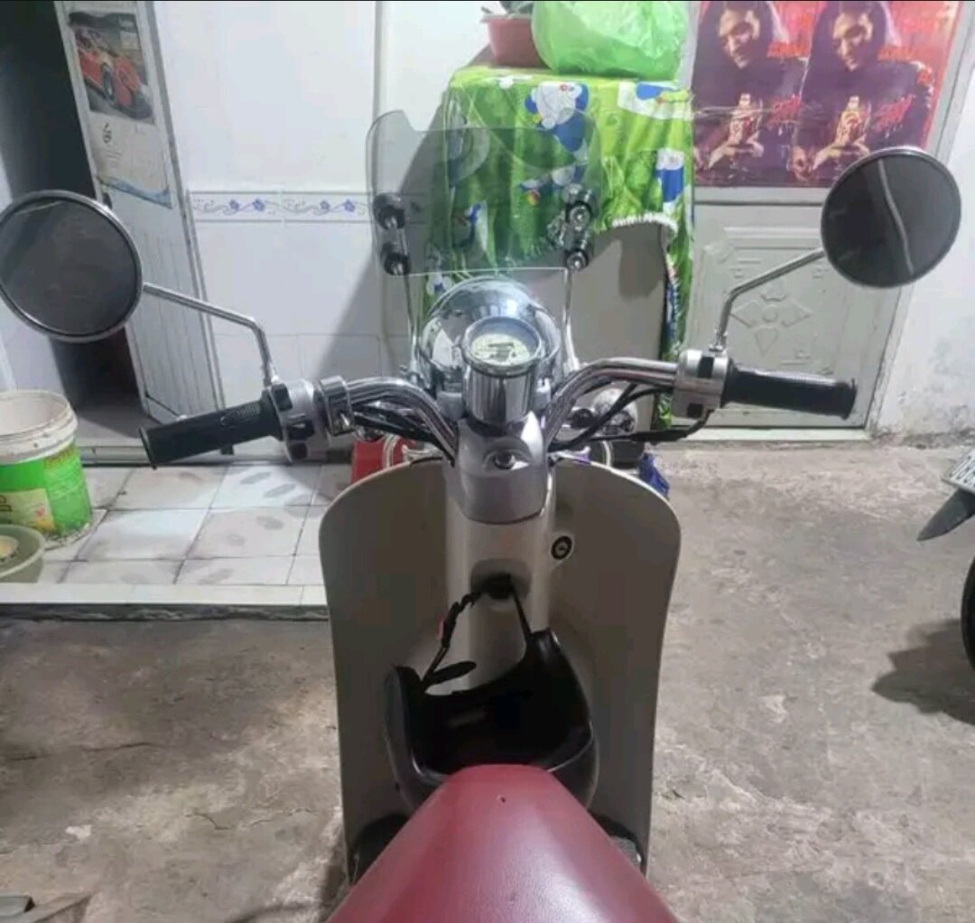 Gương chiếu hậu A4 tròn 8 li gắn xe CUB.
