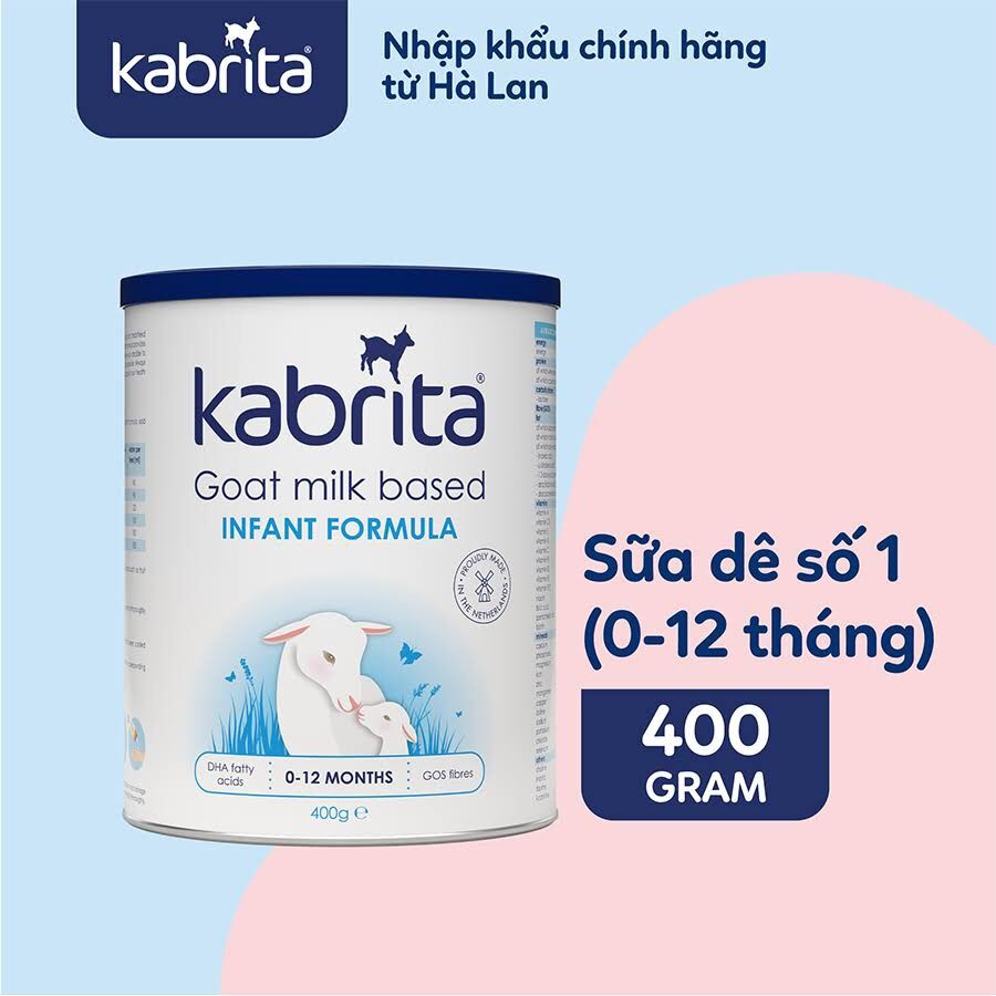 Sữa dê Kabrita số 1, Sữa cho bé từ 0 đến 12 tháng tuổi, Lon 400g