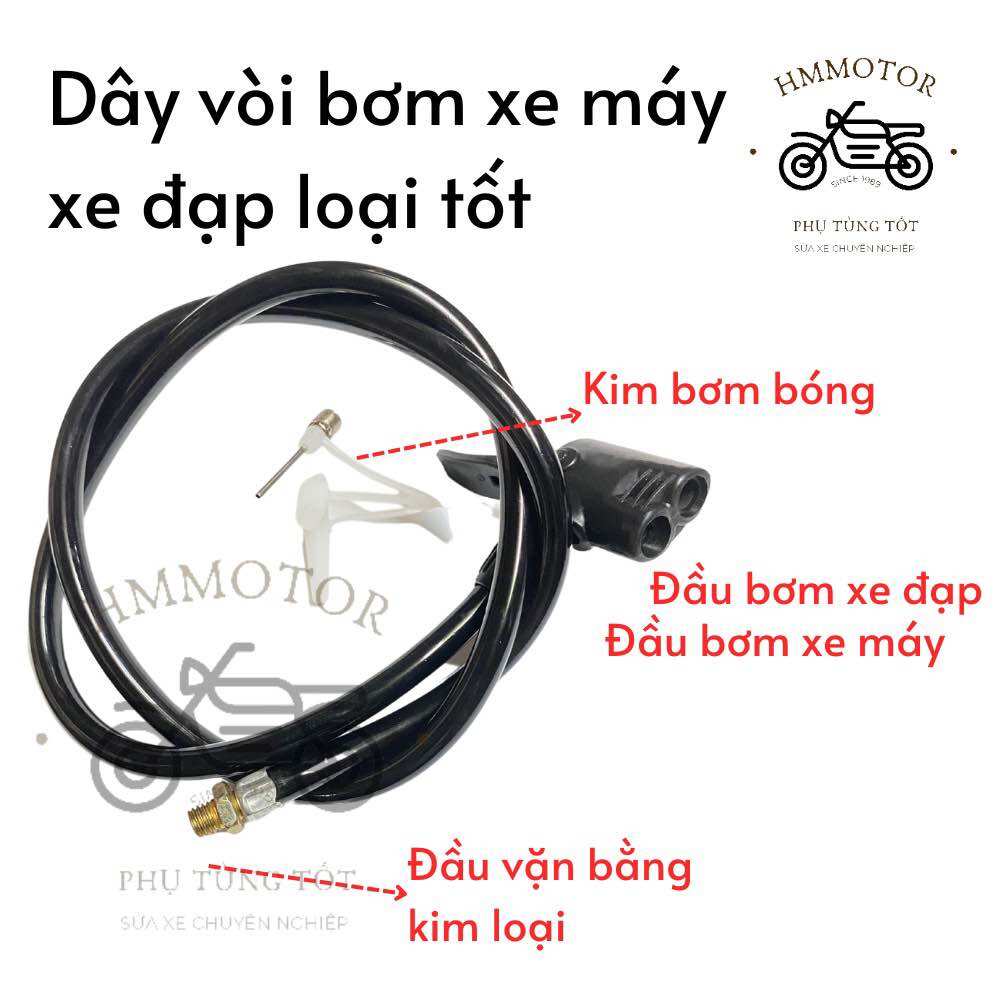 Dây vòi bơm xe máy xe đạp