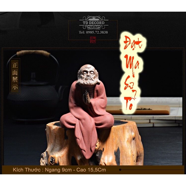 Tượng Đạt Ma Sư Tổ Ngồi Thiền Bằng Gốm, Tượng Bồ Đề Đạt Ma, Tượng Phong Thủy