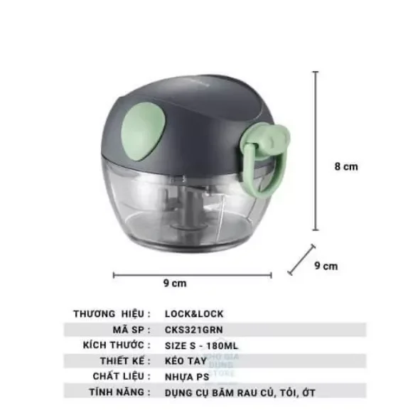 Máy xay tỏi, ớt Lock&Lock hình con heo