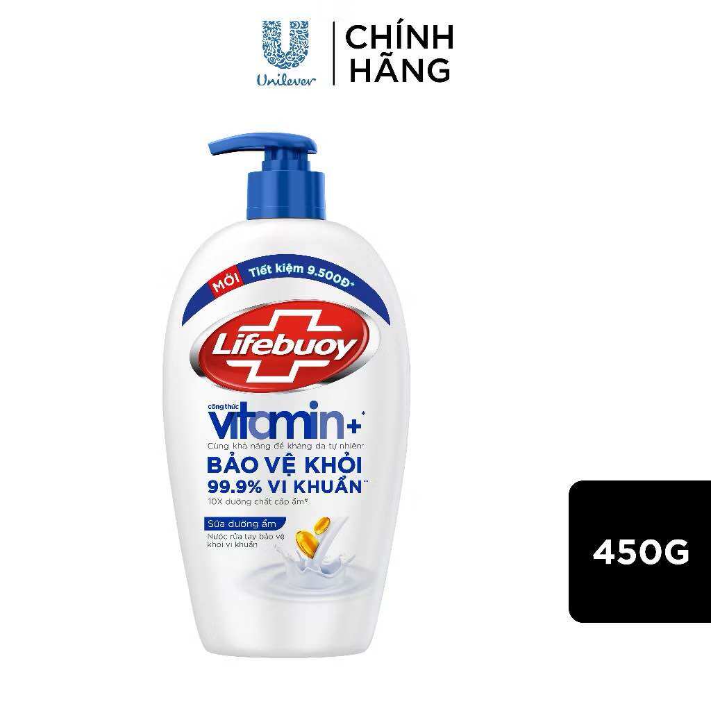 Nước rửa tay Lifebuoy 450g (444ml) -1 chai