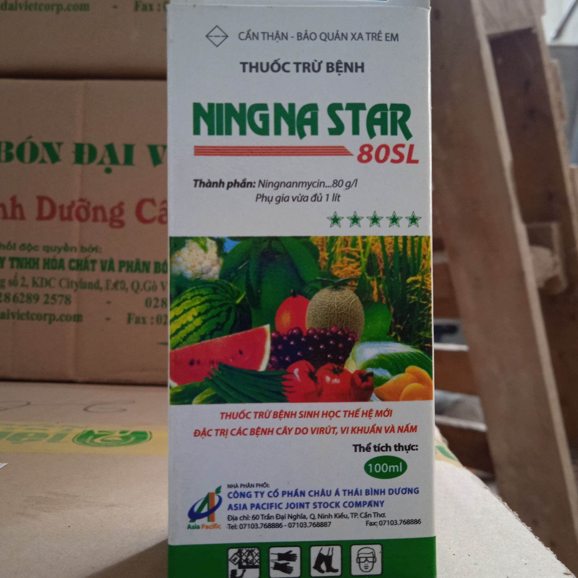 Ningna Star 80SL thuốc trừ bệnh vi khuẩn, héo xanh, chết nhanh, héo rũ, đốm sọc lá, bạc lá