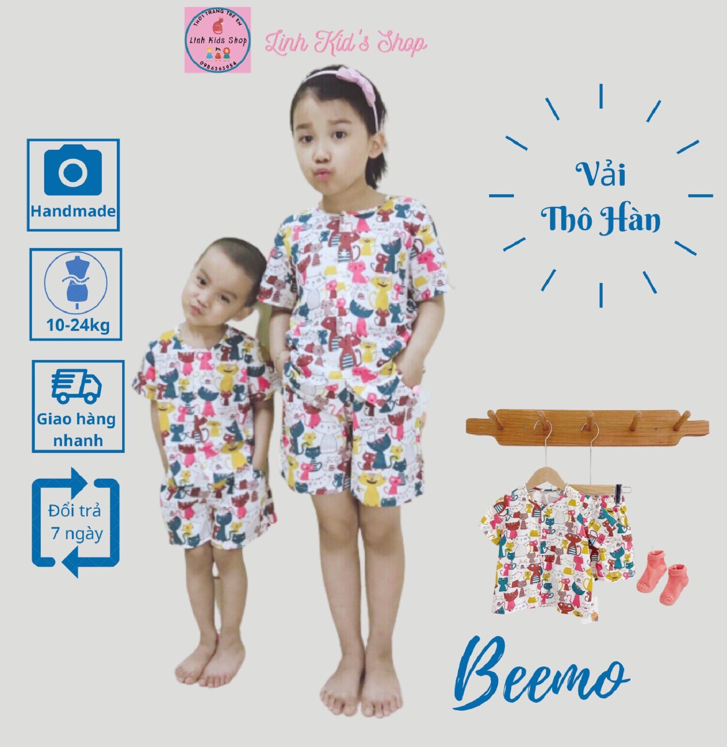 Bộ mặc nhà cho bé 9-26kg