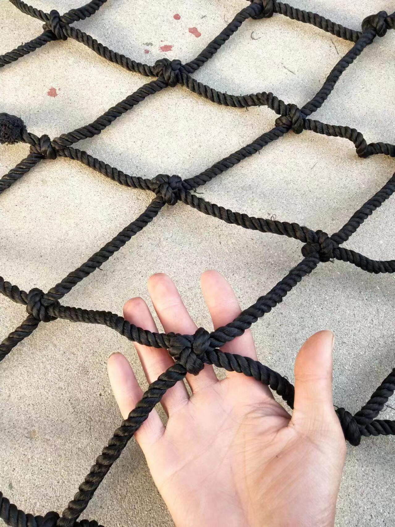Tấm Lưới an Toàn Bằng Nylon Màu Đen Tấm Lưới Trang Trí Tấm Lưới Leo Núi Tấm Chắn Cầu Thang Tấm Lưới Bảo Vệ Dây Thừng Chống Rơi
