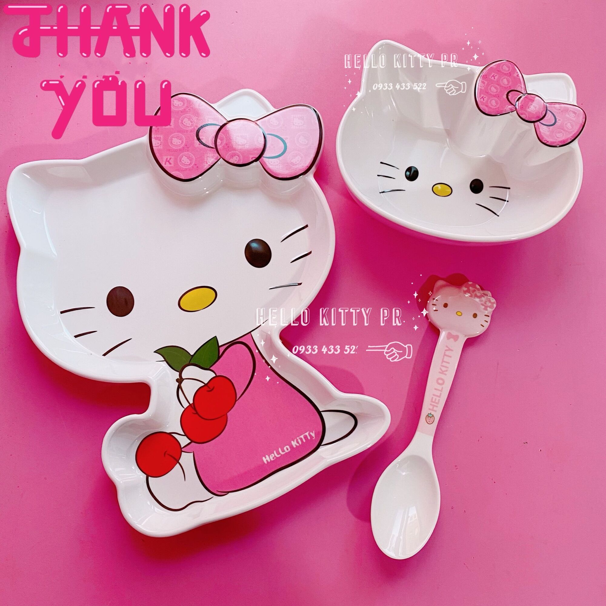Chén dĩa 3D Hello Kitty