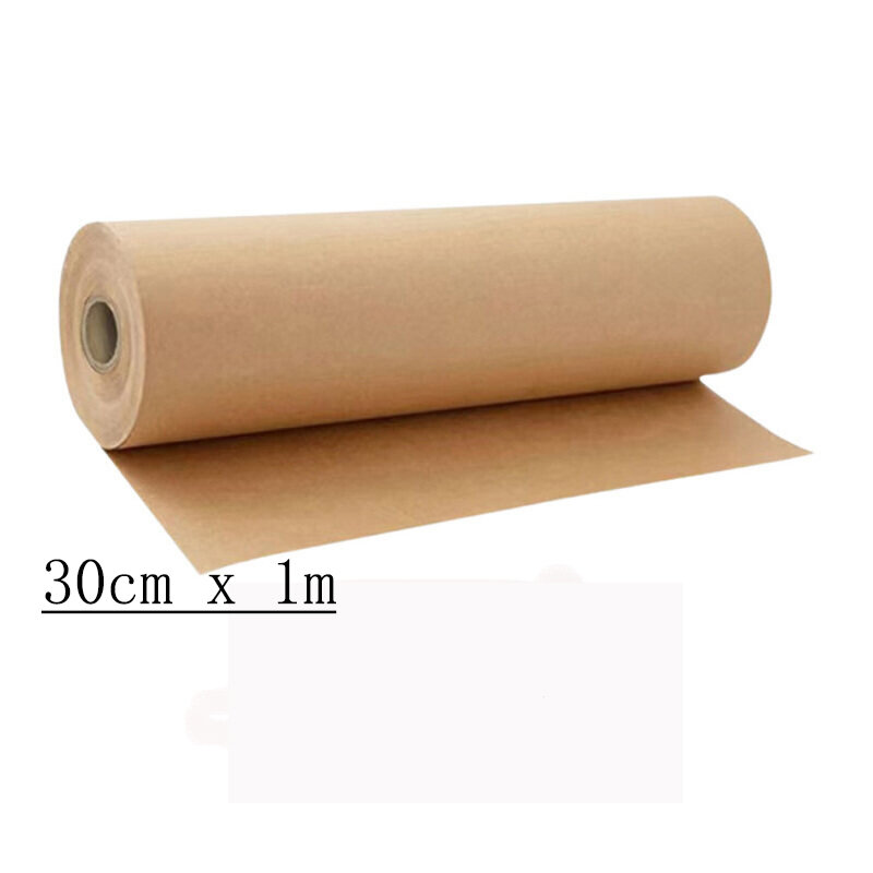 Cuộn Giấy Kraft 30cm X 1/2/3m Bột Gỗ Chưa Tẩy Trắng Màu Nâu Dùng Để Gói Quà Đóng Gói Đồ Dùng Đóng Gói Tranh Vẽ - Đồ Dùng Văn Phòng