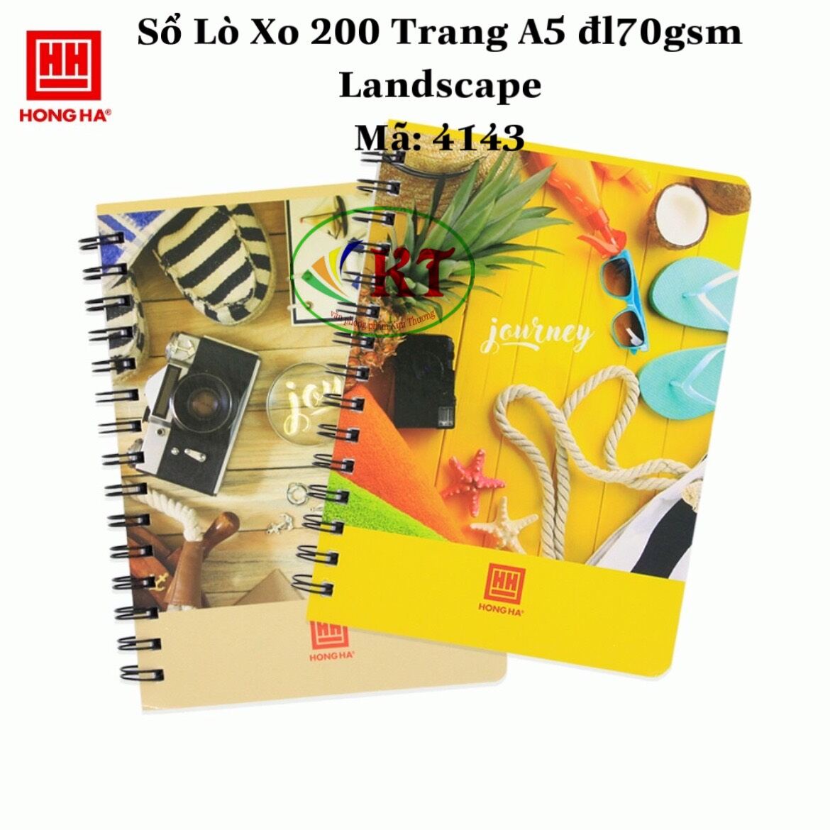 Sổ lò xo hồng hà 200 trang khổ a5 định lượng 70 gsm