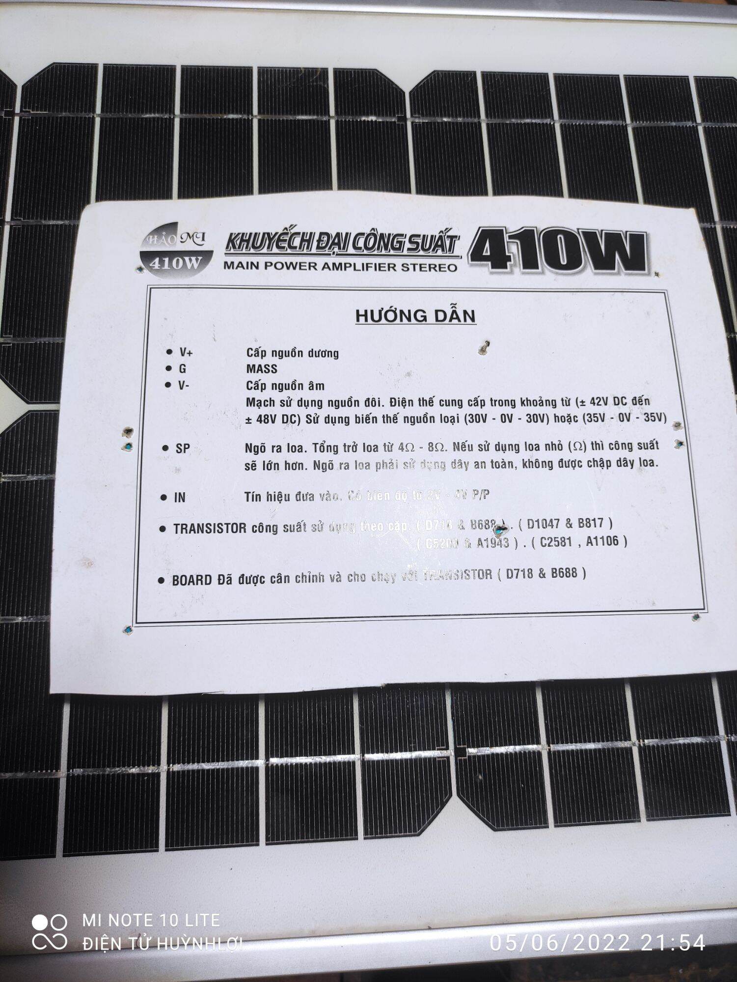 Mạch công suất 410W 12 so Hảo Mi