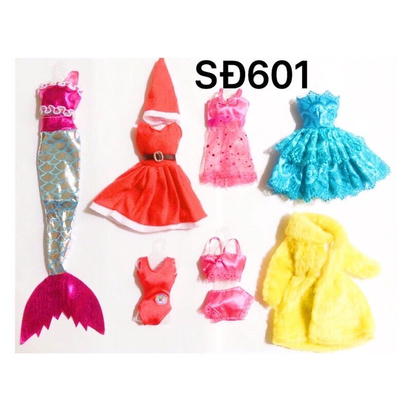 Quần áo búp bê 30 cm - combo 6 loại màu ngẫu nhiên