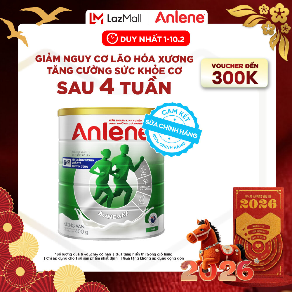 [Voucher giảm đến 26%]Sữa Bột Anlene Hương Vani 800G
