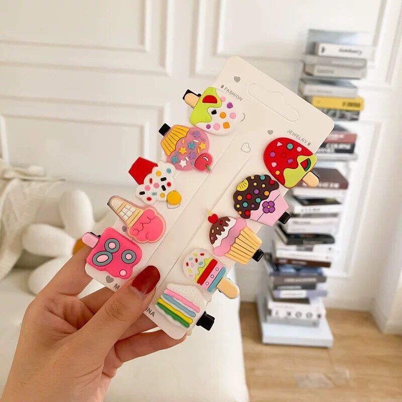 Set 10 Kẹp Tóc Hàn Quốc Cute Cho Bé (SPKT1)