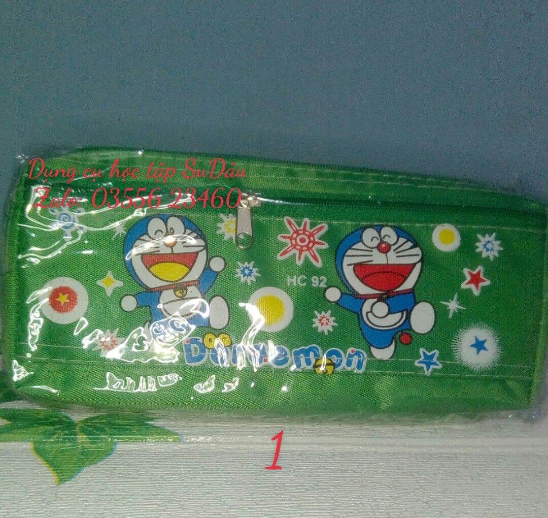 Bóp viết vải Đôremon 2 ngăn cho bé