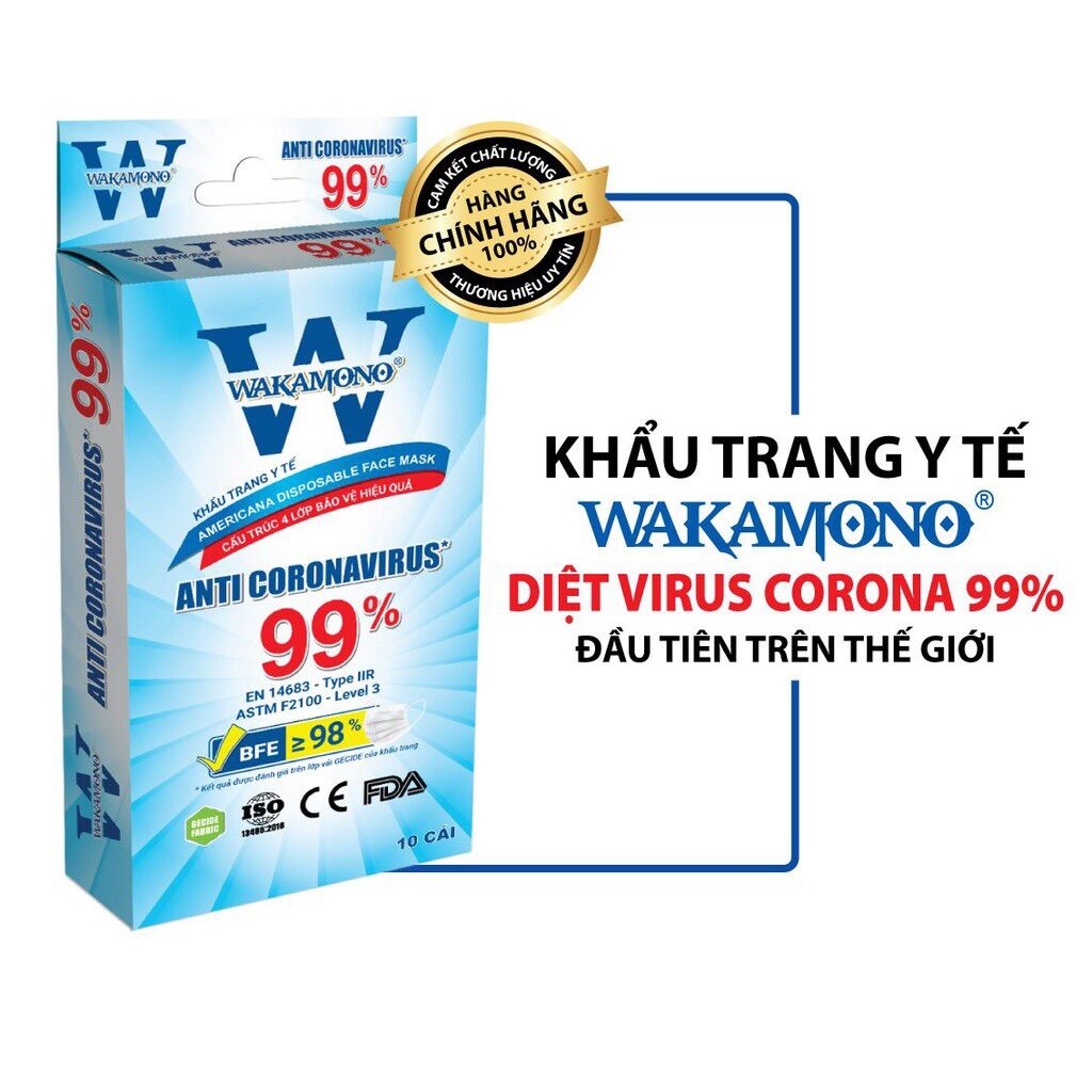 Khẩu trang wakamono khẩu trang đầu tiên trên thế giới diệt 99% virus corona